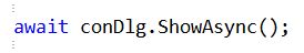 ShowAsync