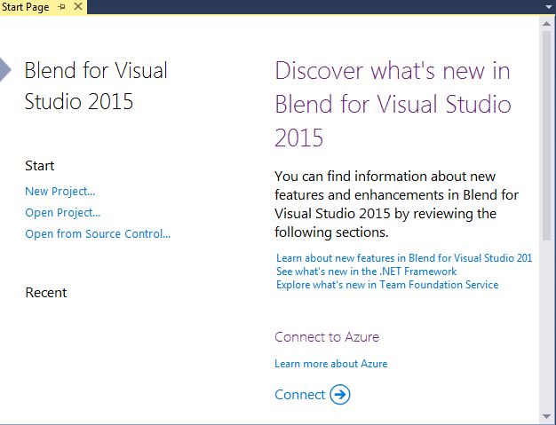 home screen of blend