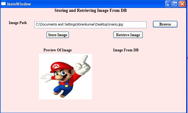 Selecting Image