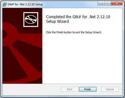Gtk# installation finish