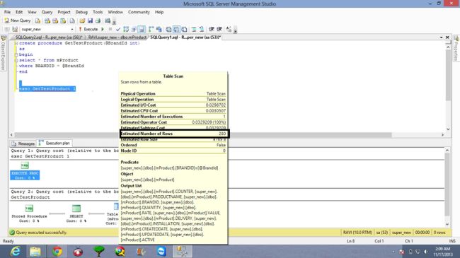 query execution plan