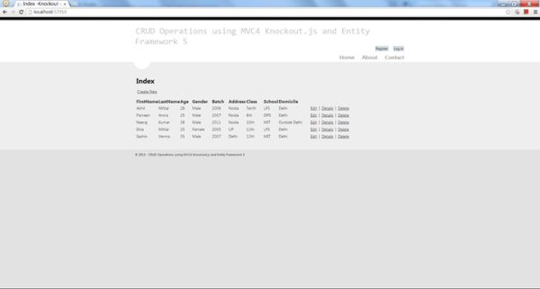 change in the list and the database