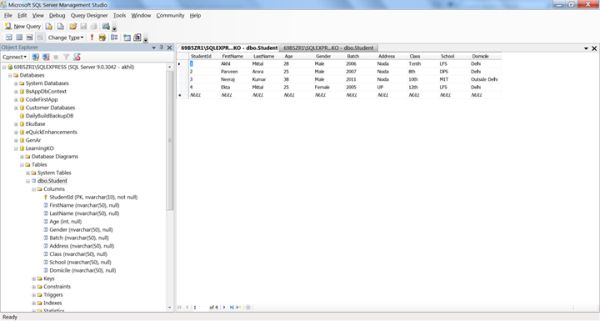 database Data After delete