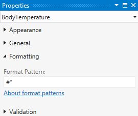 Degree in Format pattern properties