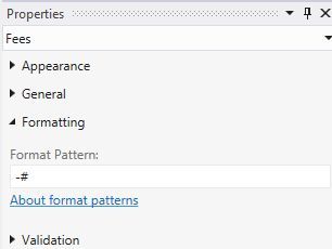 Submit -# in Format Pattern