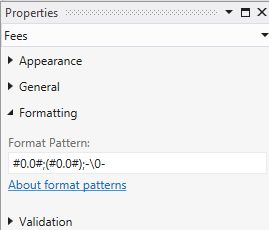 Format pattern for another zero pattern