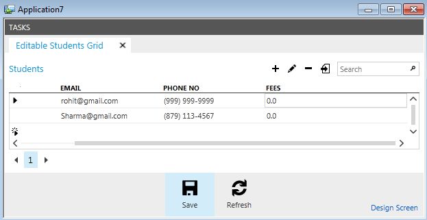output showing zero in fees