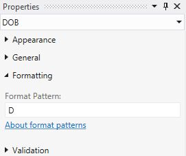 Long Date Format Pattern Properties