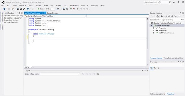visual studio test case
