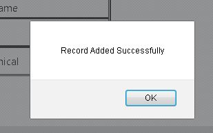 Display Save successful message