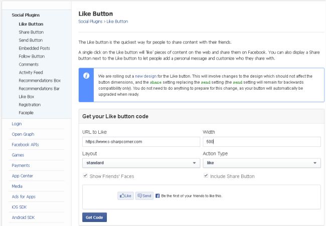 Fill Like button Form