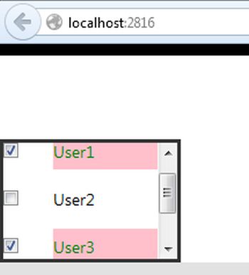 Display checkbox List