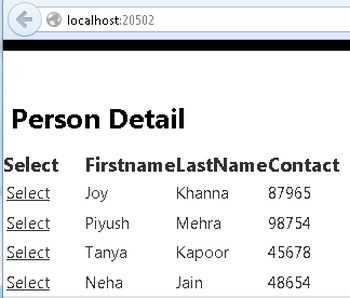 Display WebGrid Data