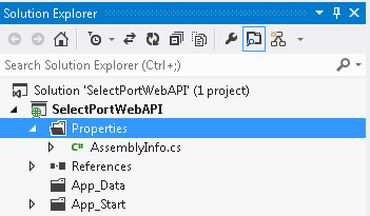 Select Property window