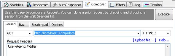 Type the URL in fiddler