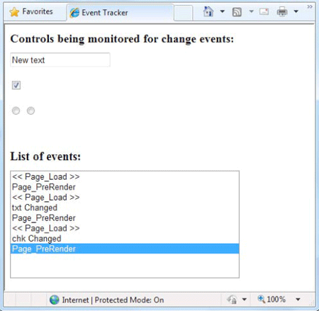 event tracker in ASP.NET