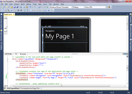 Navigation in Windows phone7