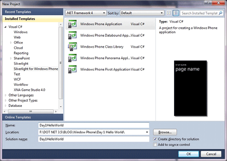 Silverlight development