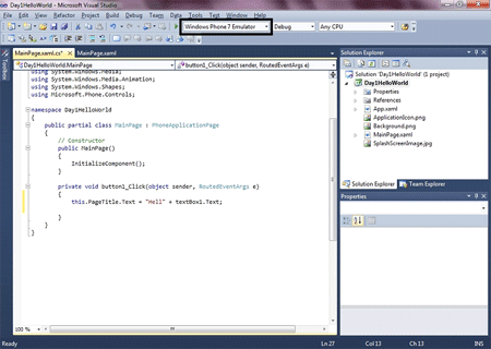 Silverlight in windpws phone 7