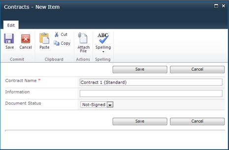 Standard Contract in the list