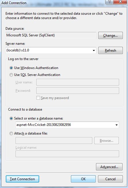 Add Connection in Visual Studio 2013