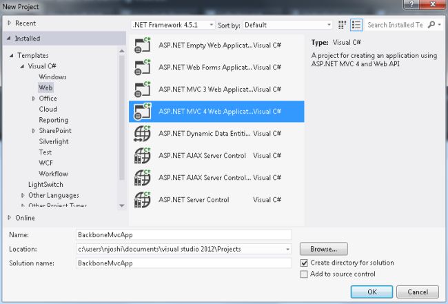 Create Mvc Application