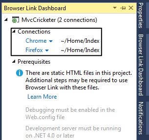 Browser Link Dashboard