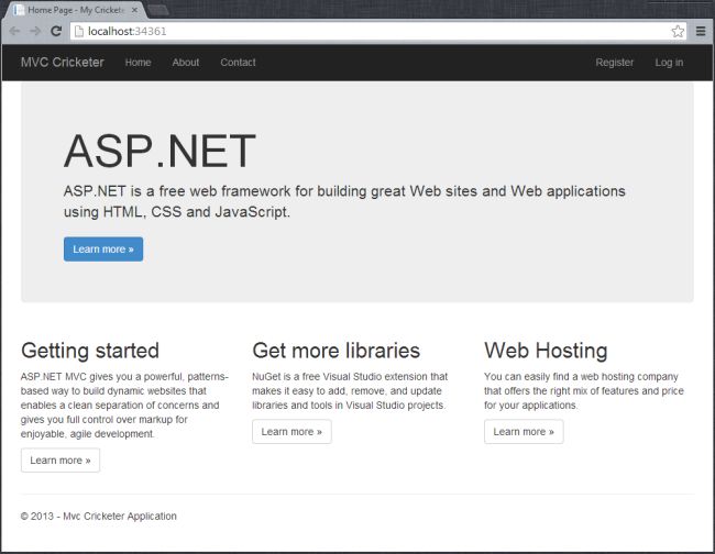 Full Mvc App Home Page