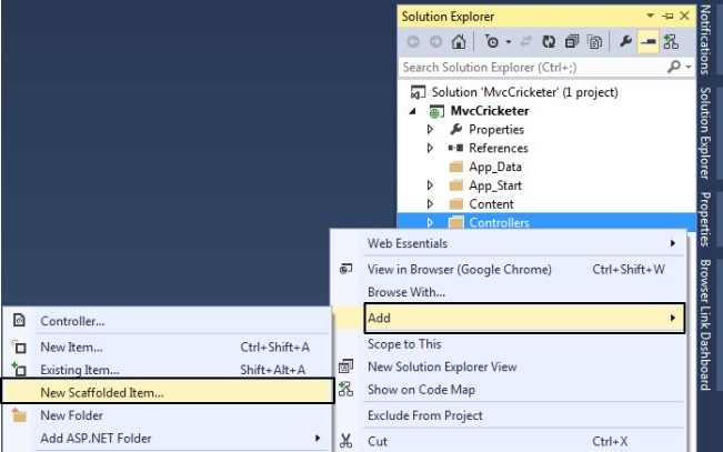 New Scaffold in MVC 5