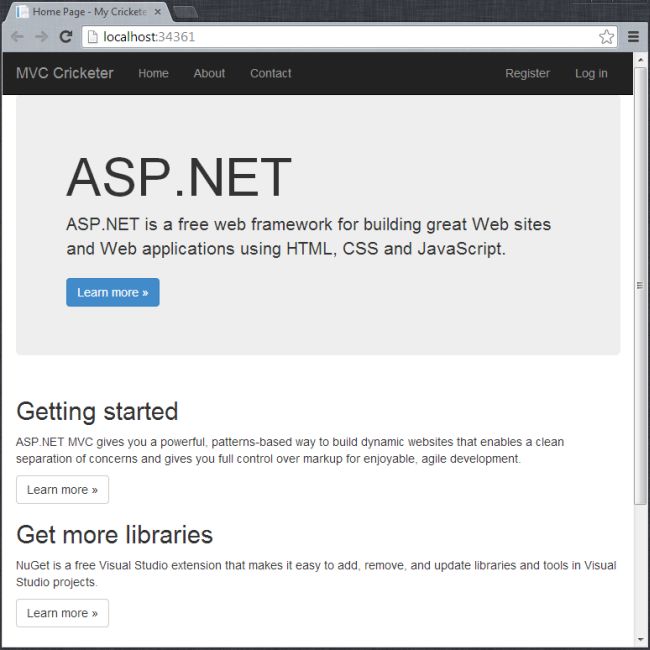 Shorter Mvc App Home Page