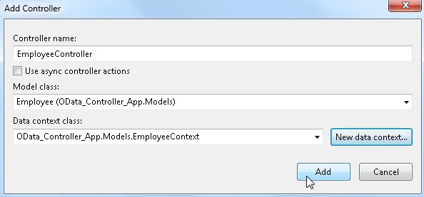 Adding Data Context in Add Controller Wizard