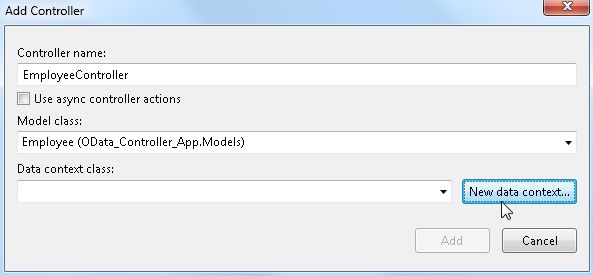 Adding Model Class in Add Controller Wizard