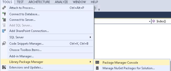 Package Manager Console