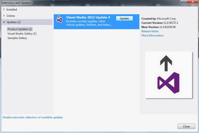 Visual Studio 2012 Update