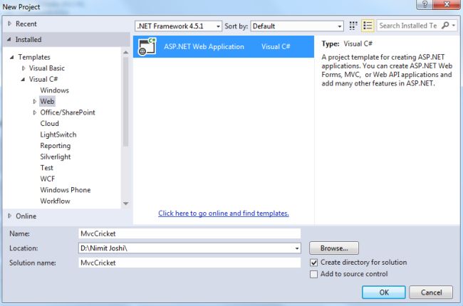 Create Web Application