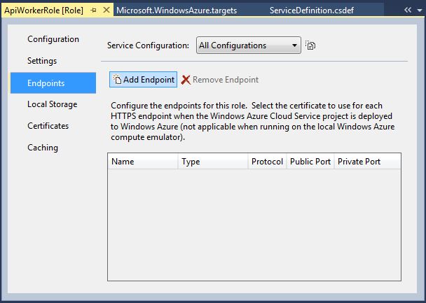 WorkerRole Endpoints