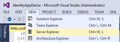Server Explorer in View