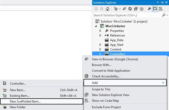 Add Scaffolded Item in Controller