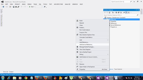add Service Reference