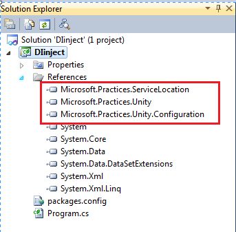Adding Reference of Microsoft unity framework