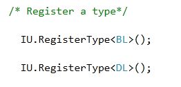 Register a type
