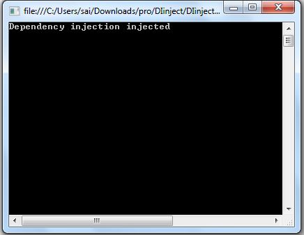 finally injected Dependency