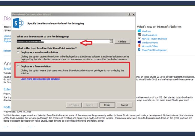 Deploy as a farm solution