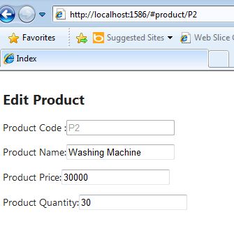 change the product code in the address bar