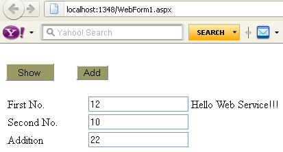 consuming web service using ajax