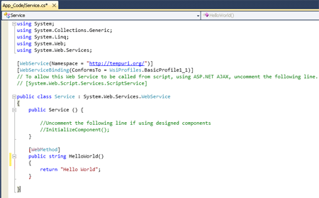 creating web services