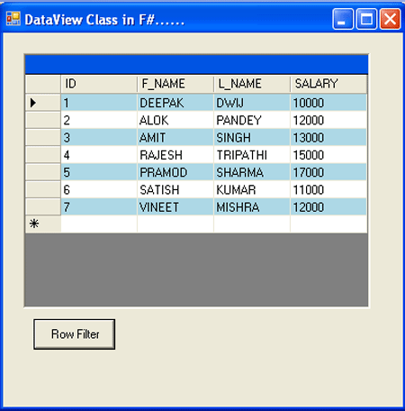 dataview in f#