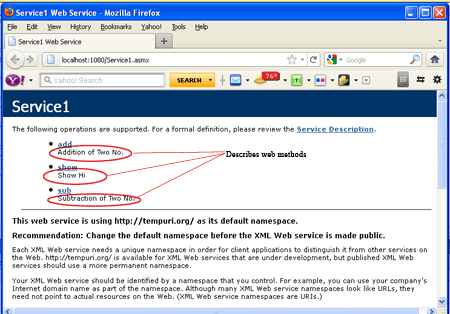 description property of webmethod