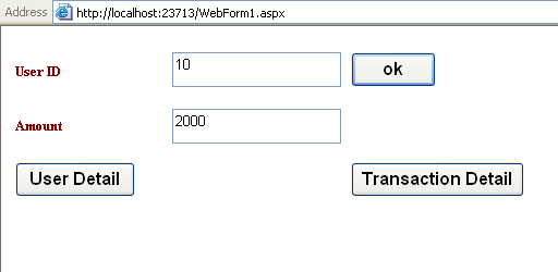 transaction in web service