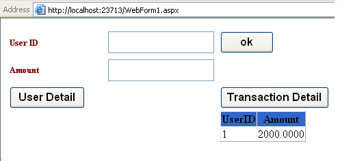 transaction in web service